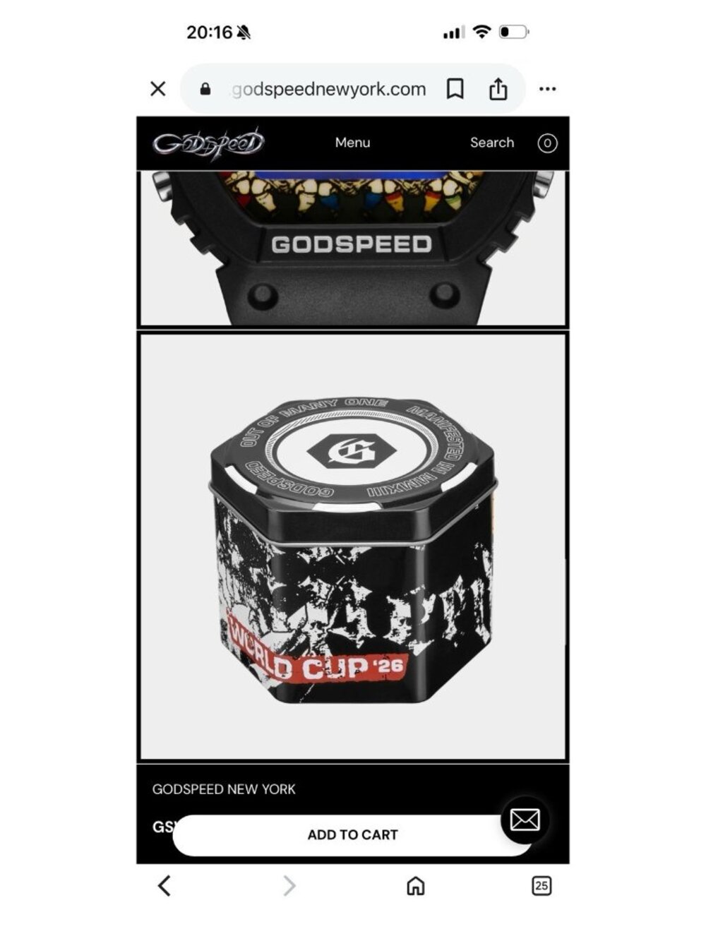 Godspeed GSWC Unity Chrono Black World Cup '26 Digital Watch 1905 w/ Tin - Picture 4 of 12